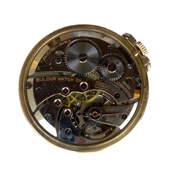 1920 10k gold Bulova Pocket Watch  Gold and Rose  Face - Picture 6 of 6